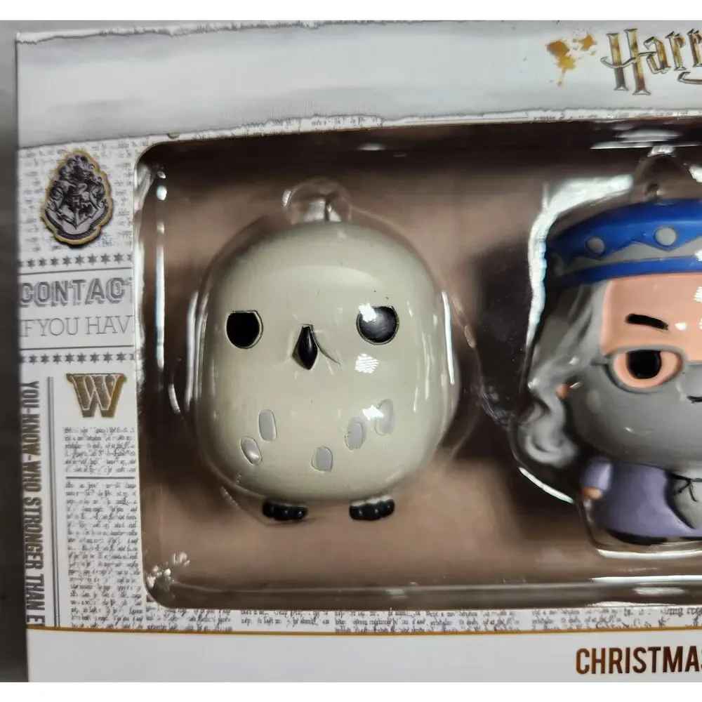 Hallmark Harry Potter Owl, Dumbledore, Dobby 3 Pack Christmas Tree Ornaments New